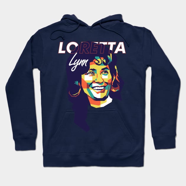 Tribute Loretta Lynn on WPAP Style Hoodie by pentaShop